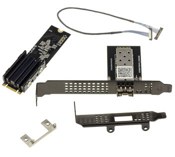 M.2 B+M Key to SFP+ 10GbE Network Controller Card with Realtek RTL8127ATF Low-Power Chipset, Supporting 1G and 10G Data Rates