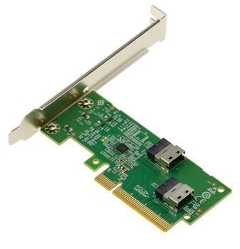 SFF-8654 4i PCIe 4.0 to 2-Port Slim SAS Adapter Controller Card for NVMe M.2, M.3, U.2, and U.3 SSDs or PCIe Add-on Cards