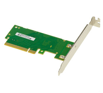 SFF-8654 4i PCIe 4.0 to 2-Port Slim SAS Adapter Controller Card for NVMe M.2, M.3, U.2, and U.3 SSDs or PCIe Add-on Cards