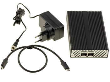 Adaptateur Réseau USB4 40Gbps ou Thunderbolt vers Double SFP28 25GbE, Chipset Mellanox X4 Compatible 10G 25G