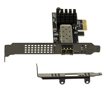 Carte contrôleur réseau PCIe x1 Gen 4.0 un port SFP+ 10G avec chipset CHIPSET REALTEK RTL8127, faible consommation, refroidissement passif