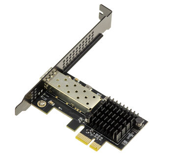 Carte contrôleur réseau PCIe x1 Gen 4.0 un port SFP+ 10G avec chipset CHIPSET REALTEK RTL8127, faible consommation, refroidissement passif
