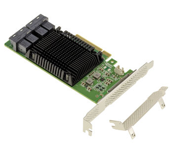 Carte Contrôleur PCIe 3.0 x8 pour 4 SSD U.2 NVMe, RAID 0/1 et JBOD, Chipset Marvell 88NR2241, 64Gbps, Hot Swap, High Low Profile