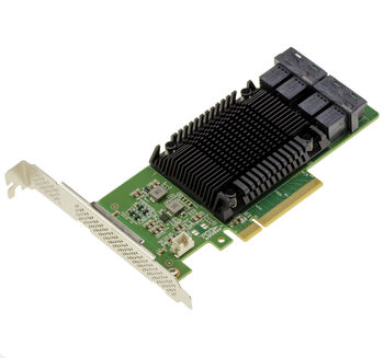 Carte Contrôleur PCIe 3.0 x8 pour 4 SSD U.2 NVMe, RAID 0/1 et JBOD, Chipset Marvell 88NR2241, 64Gbps, Hot Swap, High Low Profile