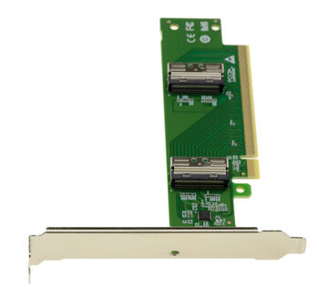 Carte contrôleur adaptateur PCIe 5.0 vers 2 ports MCIO 8i pour SSD NVMe M2 M3 U2 U3 ou plaques rapportées PCIe pour GPU