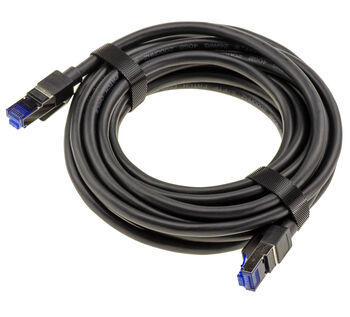 Câble réseau RJ45 Cat 8 40Gbps 2000MHz cuivre 26AWG, longueur 5m avec double blindage S/FTP