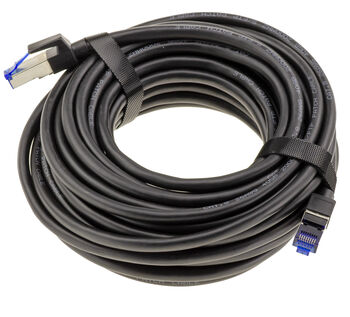 Câble réseau RJ45 Cat 8 40Gbps 2000MHz cuivre 26AWG, longueur 20m avec double blindage S/FTP