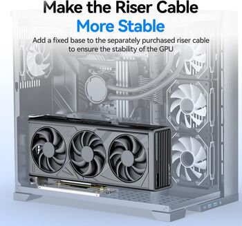 Chassis support vertical pour carte graphique GPU 2 slots, pour boitier ATX, mATX ou EATX