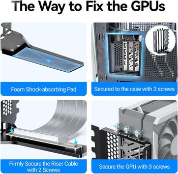 Chassis support vertical pour carte graphique GPU 2 ou 3 slots, pour boitier ATX, mATX ou EATX