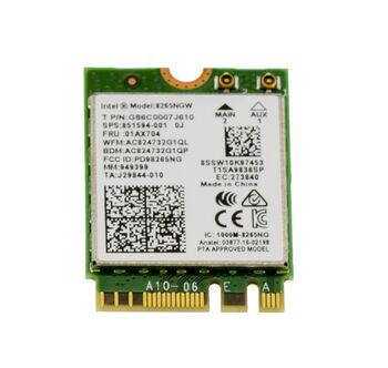 Carte contrôleur réseau M2 M.2 NGFF E A Key WiFi 5 Dual band et Bluetooth 4.2 avec chipset INTEL 8265 NGW