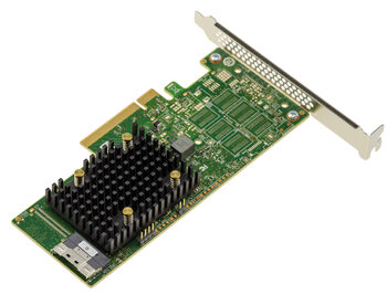 PCIe 4.0 x8-Controller-Karte mit drei Betriebsmodi (SAS, SATA, NVMe) und 8 internen Anschlüssen, Modell 9500-8i, mit SFF-8654-Anschluss