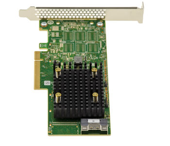 PCIe 4.0 x8-Controller-Karte mit drei Betriebsmodi (SAS, SATA, NVMe) und 8 internen Anschlüssen, Modell 9500-8i, mit SFF-8654-Anschluss