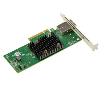PCIe 4.0 x8-Controller-Karte mit drei Betriebsmodi (SAS, SATA, NVMe) und 8 internen Anschlüssen, Modell 9500-8i, mit SFF-8654-Anschluss