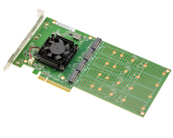 PCIe 4.0 x8-Switch-Controller-Karte für 4 M.2-NVMe-SSD-Laufwerke (M-Key), IX8024-Chipsatz, Bandbreite 128 Gbit/s