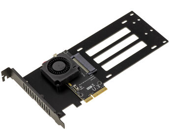 Carte contrôleur PCIe x4 Gen 4.0 pour SSD de type NVMe U3 SFF-TA-1001 avec refroidissement