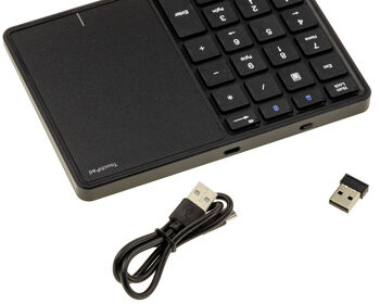 Pavé numérique sans fil Bluetooth 5.1 2.4G avec Touchpad, rechargeable, compatible PC, MAC et tablette