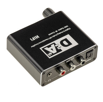 Convertisseur audio numérique Toslink coaxial vers analogique RCA ou jack 3,5mm 192kHz avec amplificateur