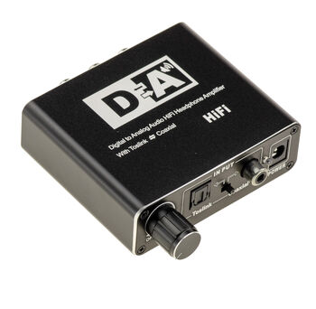 Convertisseur audio numérique Toslink coaxial vers analogique RCA ou jack 3,5mm 192kHz avec amplificateur