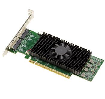Carte Retimer PCIe 5.0 x16 avec 2 ports MCIO 8i externes, contrôleur Montage M88RT51632, 32GT/s, CXL 2.0 et bifurcation PCIe.