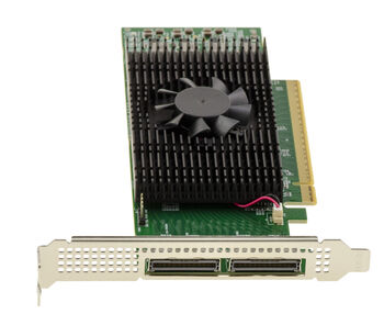 Carte Retimer PCIe 5.0 x16 avec 2 ports MCIO 8i externes, contrôleur Montage M88RT51632, 32GT/s, CXL 2.0 et bifurcation PCIe.