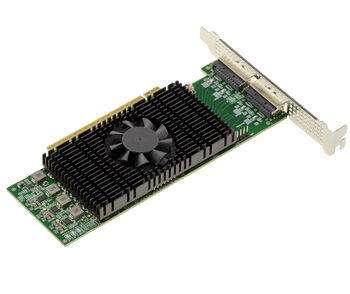 Carte Retimer PCIe 5.0 x16 avec 2 ports MCIO 8i externes, contrôleur Montage M88RT51632, 32GT/s, CXL 2.0 et bifurcation PCIe.