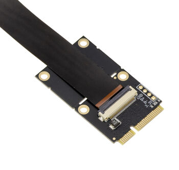 Adaptateur M2 M Key vers miniPCIe avec nappe blindée EMI 15cm support M2 adaptable 2230 2242 2260 2280