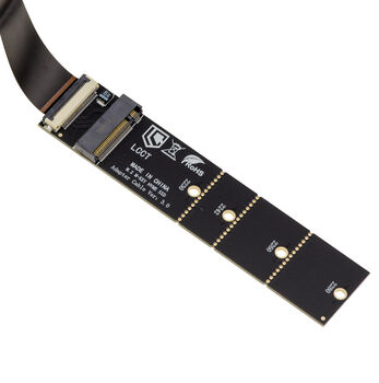 Adaptateur M2 M Key vers miniPCIe avec nappe blindée EMI 15cm support M2 adaptable 2230 2242 2260 2280