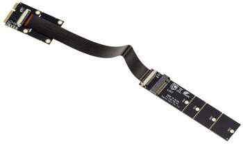 Adaptateur M2 M Key vers miniPCIe avec nappe blindée EMI 15cm support M2 adaptable 2230 2242 2260 2280