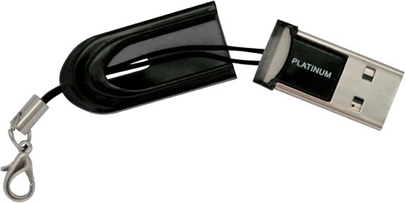 USB 2.0 reader for micro SD SDHC SDXC Transflash cards. Mixed colors.