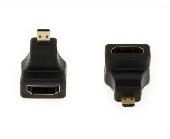 Adapter with 90° Angle HDMI (Type A) Female to Micro HDMI Male (Type D)