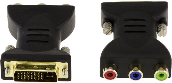 DVI adapter (DVI-I 24+5 pin) Male to RCA (RGB RGB)