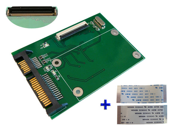 1.8"" ZIF converter To SATA With ribbons for Toshiba and Hitachi