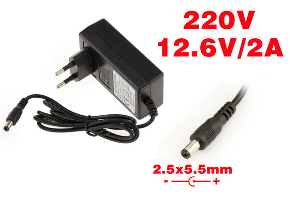 External power supply AC DC - 220V to 12.6V 2A Endcap 2.5x5.5mm Endcap 2.5x5.5mm