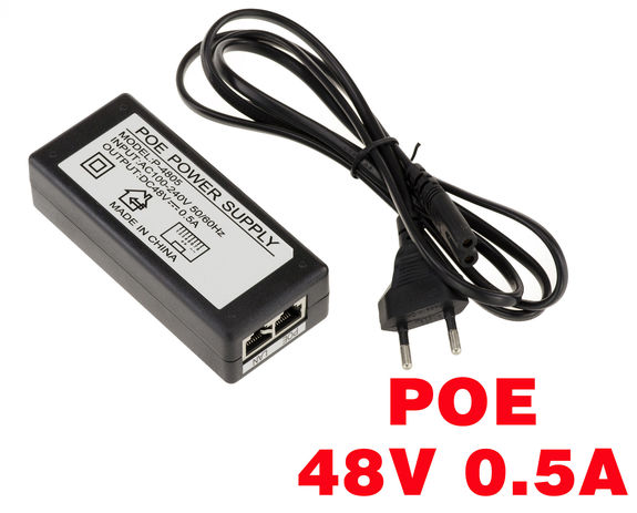 External power supply AC DC - POE 48V 0.5A Power Over Ethernet Power Over Ethernet