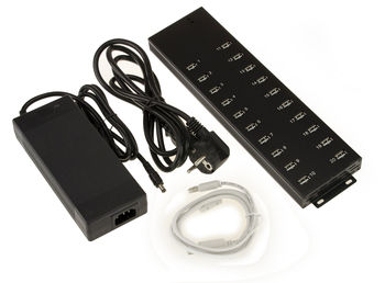 Station de Charge USB 20 Ports avec Alimentation 96W - Peut également Servir de HUB USB 2.0