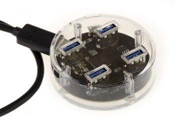USB3.0 HUB - 4 Ports Mini Format - Crystal