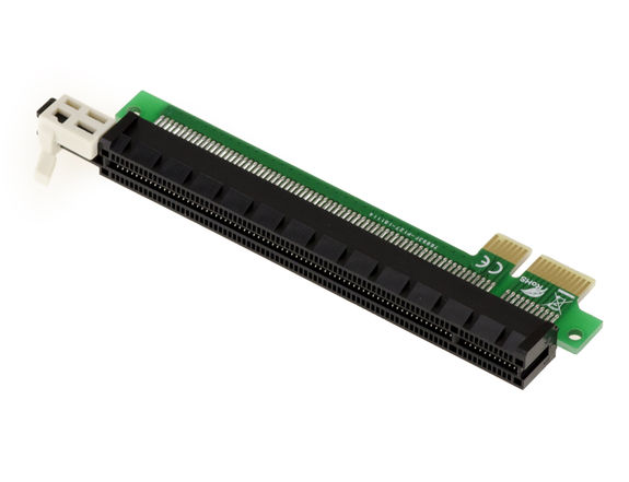 1x Riser Straight PCIe riser. PCIe 1x to 16x 1U
