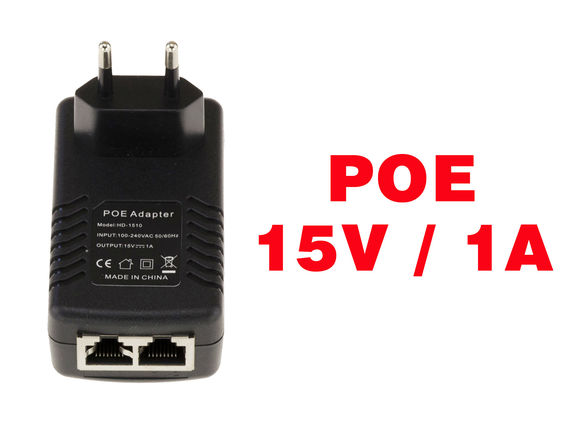 External power supply AC DC - POE 15V 1A Power Over Ethernet Power Over Ethernet