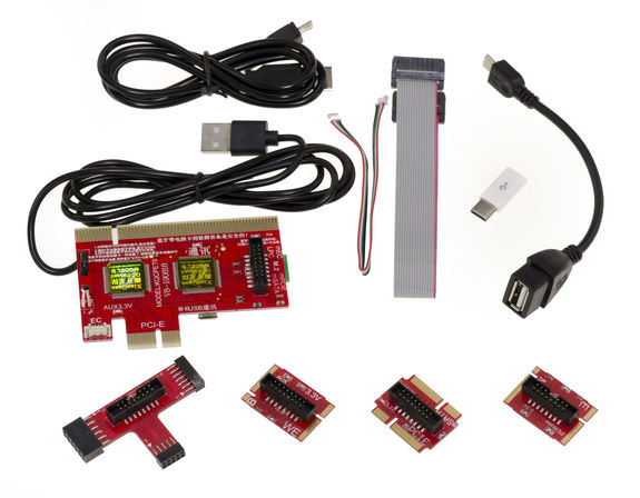 7-in-1 Post Card tester for PC motherboards and notebooks. PCI PCIe LPC ...