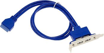 USB3 bracket on internal USB 3.0 connectors 1 x 19-pin USB connector 1 x 19-pin USB connector