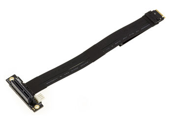 Riser adapter Extension Card M2 PCIe NVMe M Key to PCIe 4x Female. Length 20cm