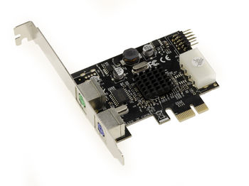 1x PS/2 PCIe card - 2 PS2 keyboard/mouse ports + 1 internal 9-pin USB 2.0 port - CHIPSET ASIX 9990. High / Low profile