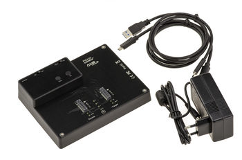DOCKING STATION. Dock for 2 SSD M2 NGFF NVMe PCIe USB3.2 Gen2 10GB link WITH CLONING FUNCTION. External power supply