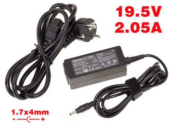 Laptop Power Supply 19.5V 2.05A tip 1.7x4mm - Compatible HP Mini 110 110-3030nr 110-3135dx 626028-001 A040R01AL-HW01
