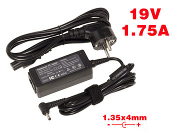 Laptop Power Supply 19V 1.75A 1.35x4mm tip - Equivalent ASUS X202 X201 K200CA C200 C300 C300MA X200 X200CA X200MA Q200 S200