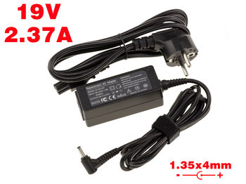 Laptop Power Supply 19V 2.37A 1.35x4mm tip - Equivalent Asus UX21 UX31 UX31E UX31K EXA1209CH EXA1209UH ADP-45BW