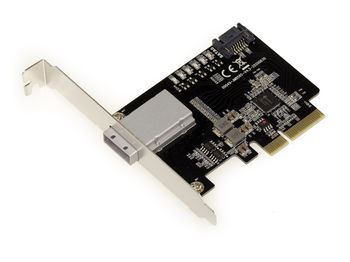 PCIe 2.0 4X Controller Board 4 External SAS Ports SFF8088 + 1 Internal SATA Port - 6GB - JMB585 CHIPSET