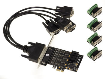 Carte Contrôleur 4 Ports RS422 RS485 Sur Port PCIe - CHIPSET EXAR XR17V354