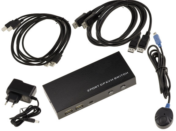 KVM switch écran clavier souris, 2 ports VGA, USB 2.0 KVM switch écran clavier souris, 2 ports VGA, USB 2.0