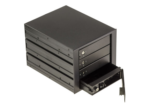 Rack 5.25 for 4 SATA drives. Caddie Hot Plug drawer for PC or Server. Construction All Aluminum.